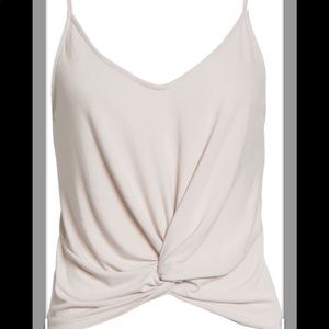 Twist Hem Crop Tank - Lilac